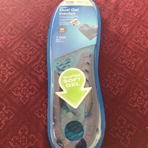 CVS Health Comfort Dual Gel Insoles Men's Size 8-14 (1 pair) Medium New Sealed